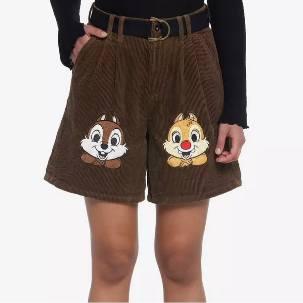 Her Universe Disney Chip 'N' Dale Corduroy Shorts Size 15